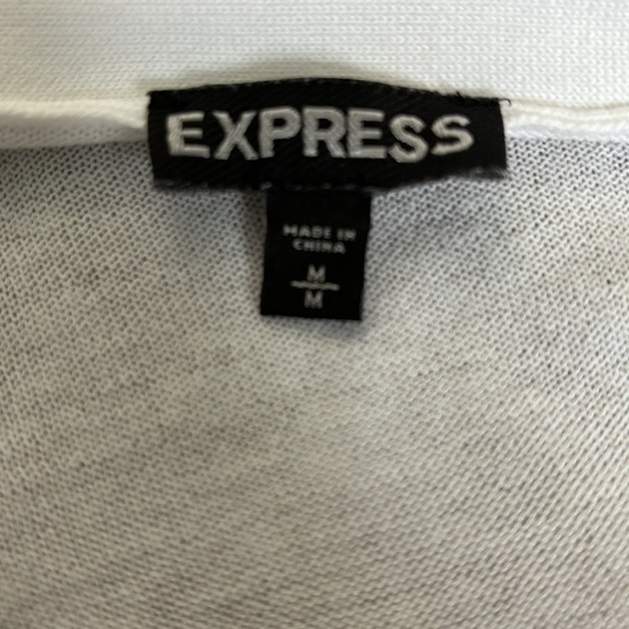 2/$25 EXPRESS White Open Front Lightweight Cardigan Size Medium - Picture 7 of 8